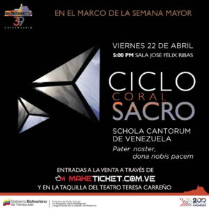 La Schola vuelve al Teatro Teresa Carreño este 22 de Abril